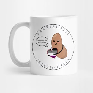 Asexual Pride: Aggressively Inclusive Bean Mug